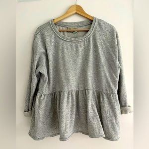 Anthropology peplum sweatshirt